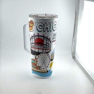 GREENLINE GOODS CHICAGO CITY TUMBLER DRINKING CUP WITH LID 30OZ/STAINLESS STEEL